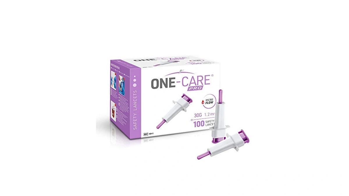 One-care Pro Safety Lancets, Top Push Button Activated, 30g X
