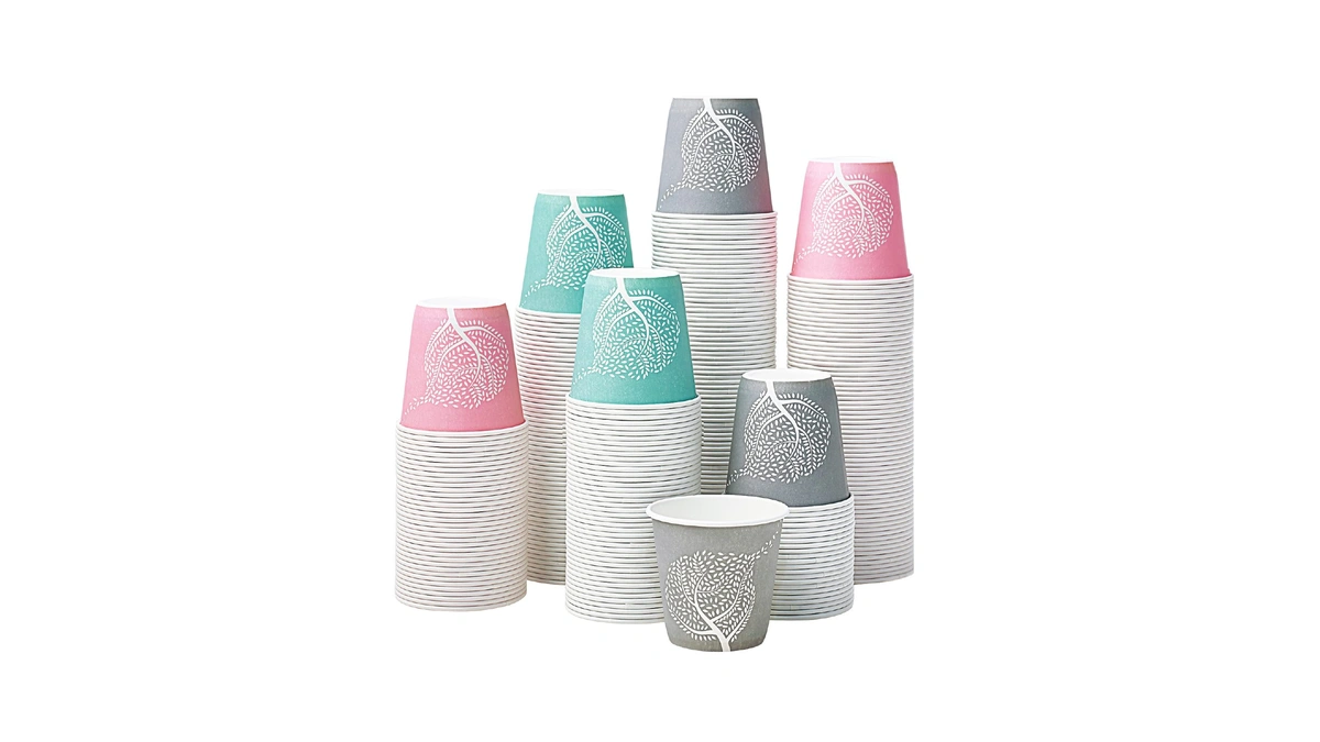 Litopak 300 Pack 3 Oz Disposable Bathroom Cups, Colorful Small