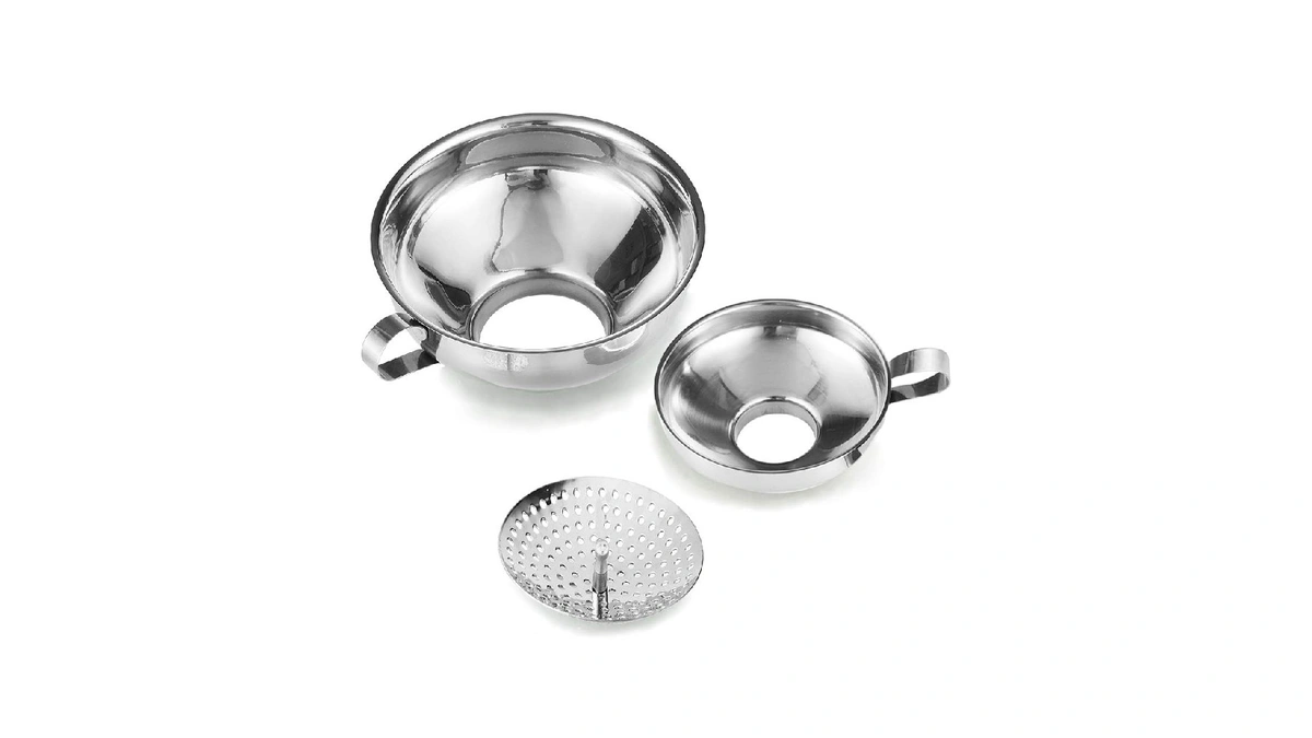 Delove Canning Funnel With Strainer For Wide And Regular Mason