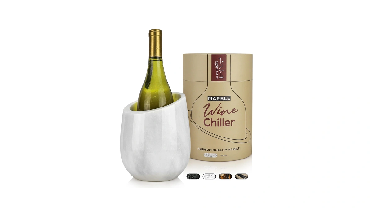Gusto Nostro Marble Wine Chiller Bucket - 750ml Wine Bottle
