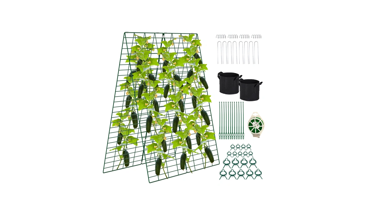 Toriexon Foldable Cucumber Trellis, 48" L X 34" W A-frame