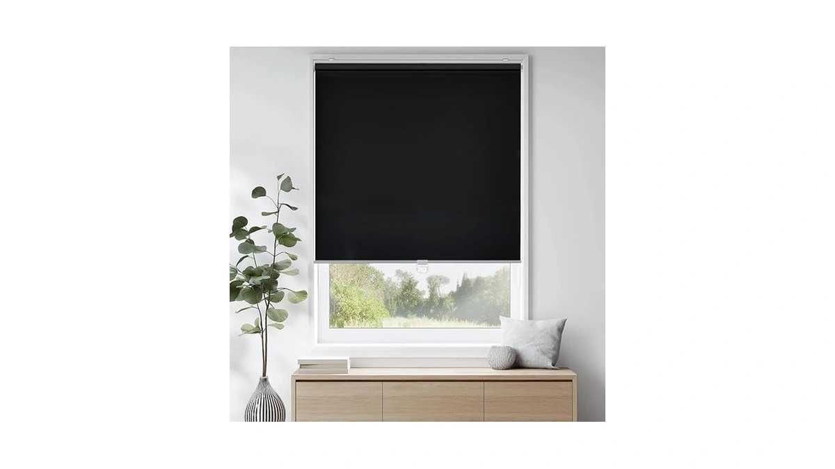 Chrisdowa Cordless Free-stop 100% Blackout Blinds For Windows, Roller Windows