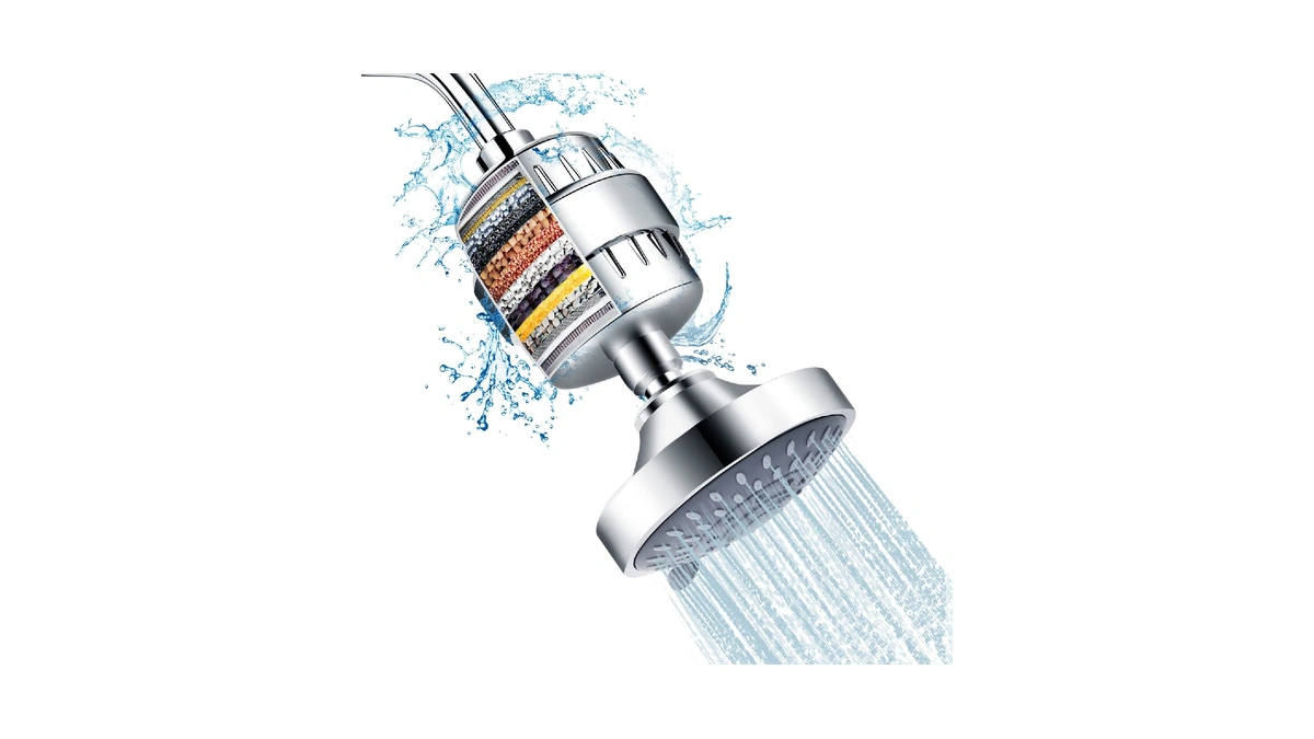 Feelso Shower Head And 15 Stage Shower Filter Combo, High