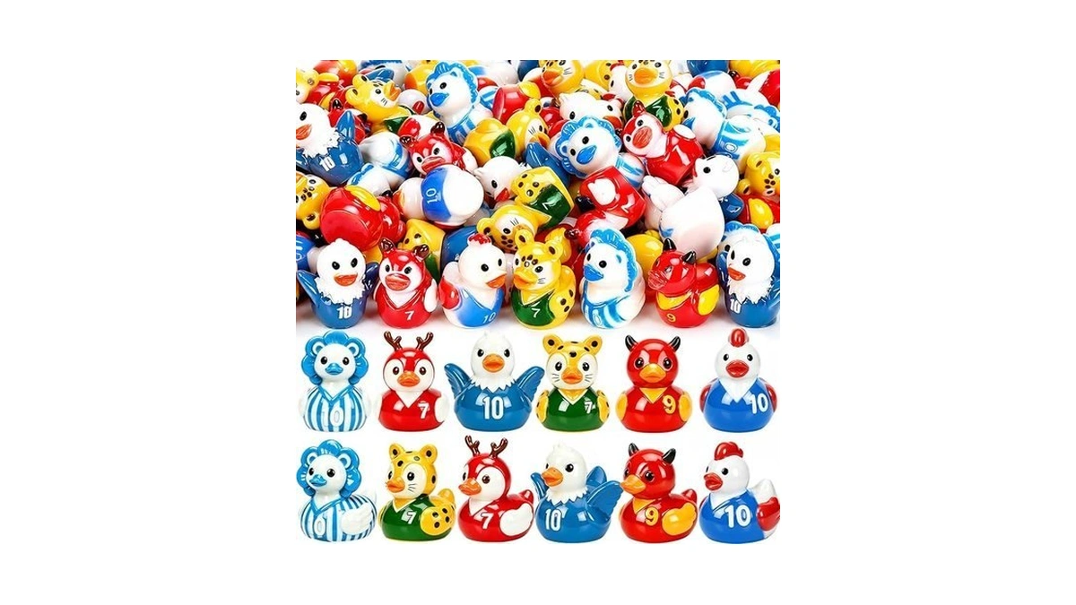Zenoble 60pcs World Soccer Cup Duck 6 Style Sports Mini