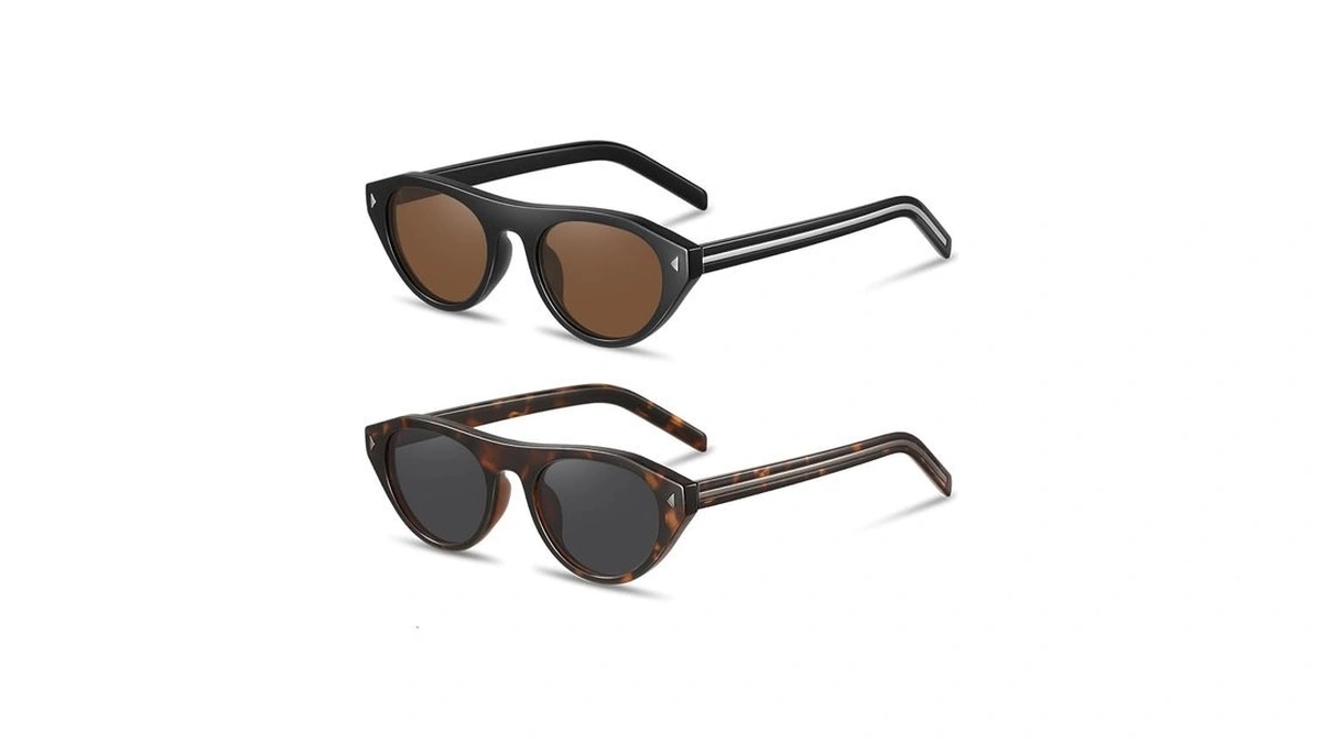 Ymrfw Retro Oval Sunglasses For Women Men Trendy Small Cateye