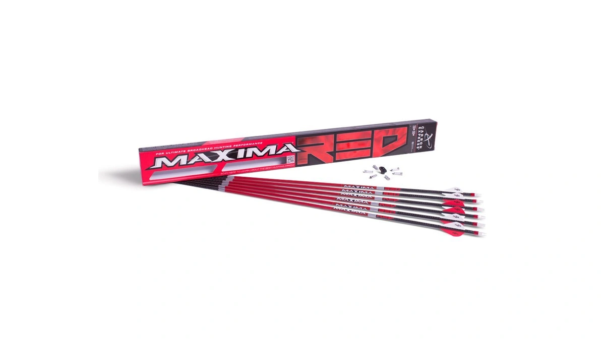 Carbon Express Maxima Red Fletched Carbon Arrows With Dynamic Spine