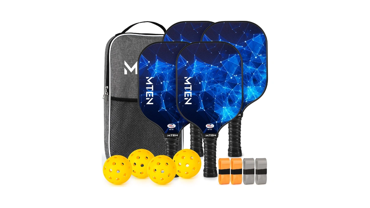Mten Pickleball Paddles Set Of 4 For Beginners & Pros,
