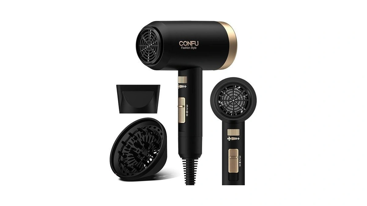 Hair Dryer, Confu Blow Dryer With Diffuser, 21000prm Professional Hairdryer,