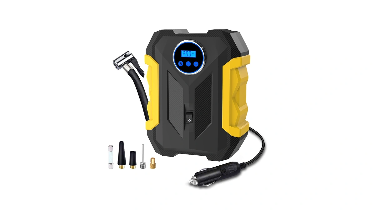 Digital Air Compressor For Car Auto Pump Portable Tire Inflator