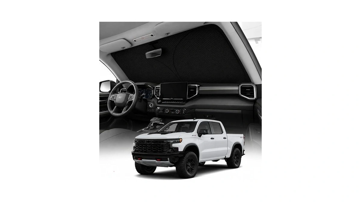 Reevaa 2026 3rd Pro Windshield Sunshade For 2019-2026 Chevrolet Silverado