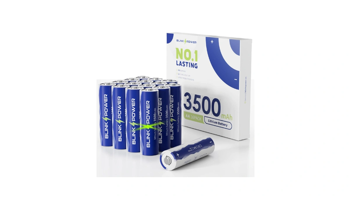 Blinkspower Lithium Batteries Aa 16 Pack, 3500mah No.1 Lasting 1.5v