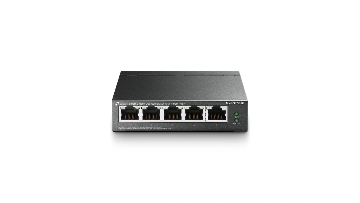 Tp-link Tl-sg1005p, 5 Port Gigabit Poe Switch, 4 Poe+ Ports