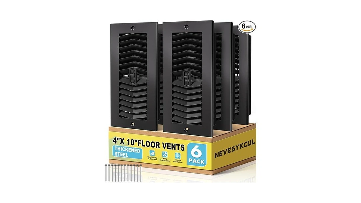 4x10 Vent Cover 6-pack Heavy Duty Floor Register For Home,