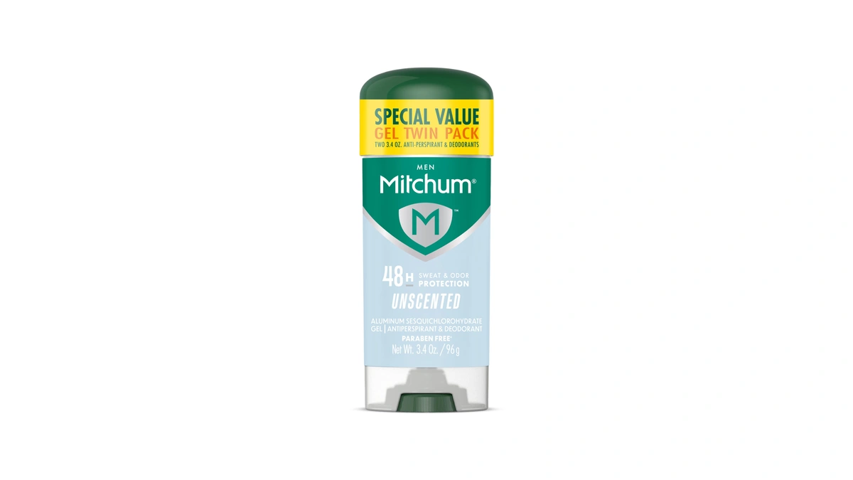 Mitchum Men’s Triple Odor Protection Antiperspirant & Deodorant Gel, Unscented,