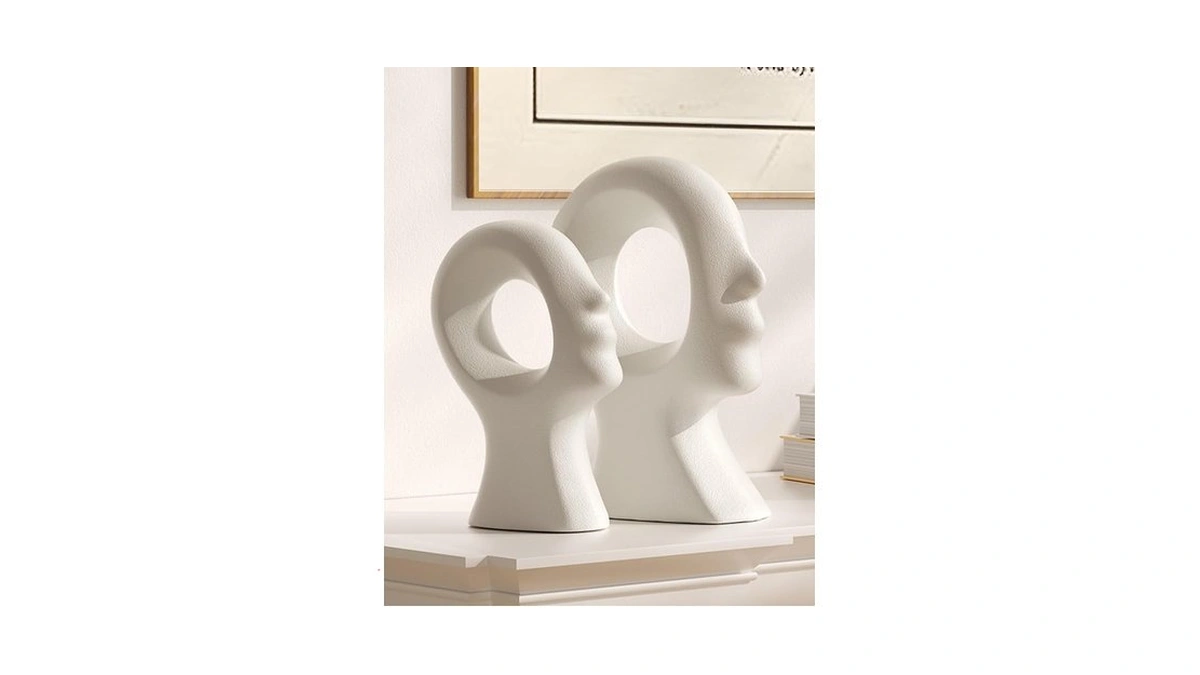 Mksuuoa Couple Decorative Statues Set - Boho Style Modern Abstract