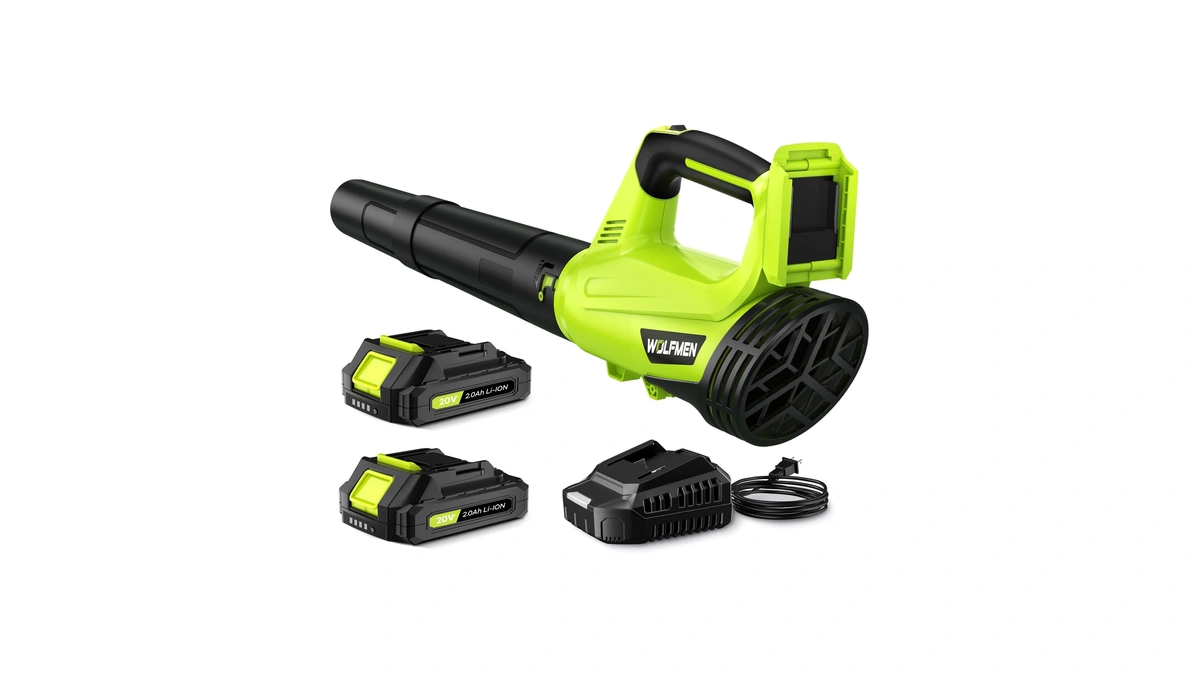 Leaf Blower, Electric Cordless Leaf Blower With 2 Batteries And