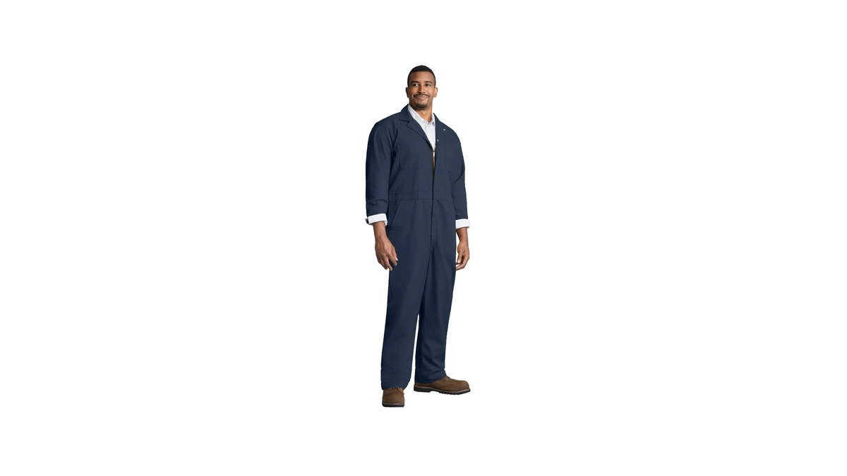 Red Kap Men's Twill Action Back Coverall, Navy, 34, Ct10