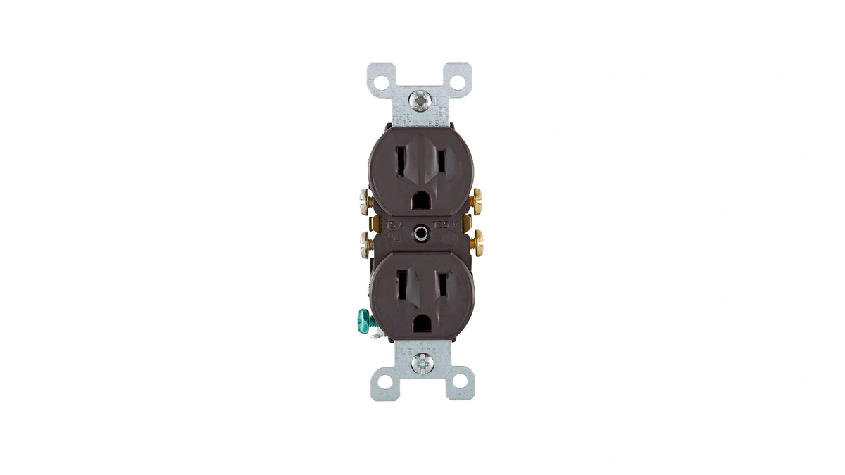 Leviton 15 Amp, 125 Volt, Duplex Receptacle, Residential Grade, Grounding,