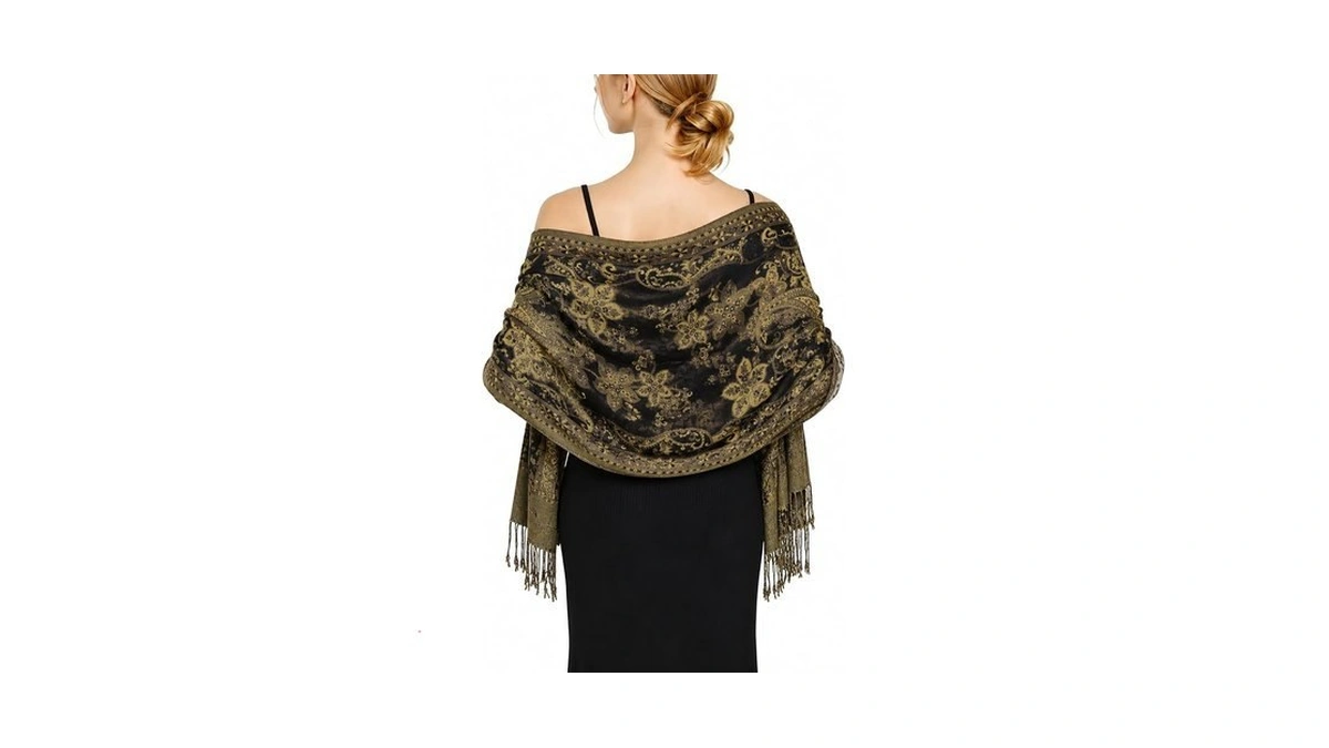 Yuifiare Reversible Paisley Shawl, Large Soft Scarf Wrap For Women