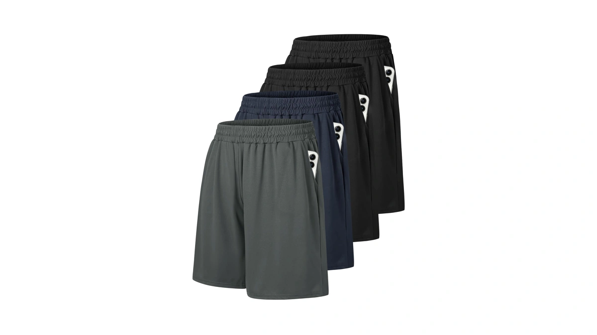 Barjneel 4 Pack Gym Mens Shorts - Basketball Athletic Shorts
