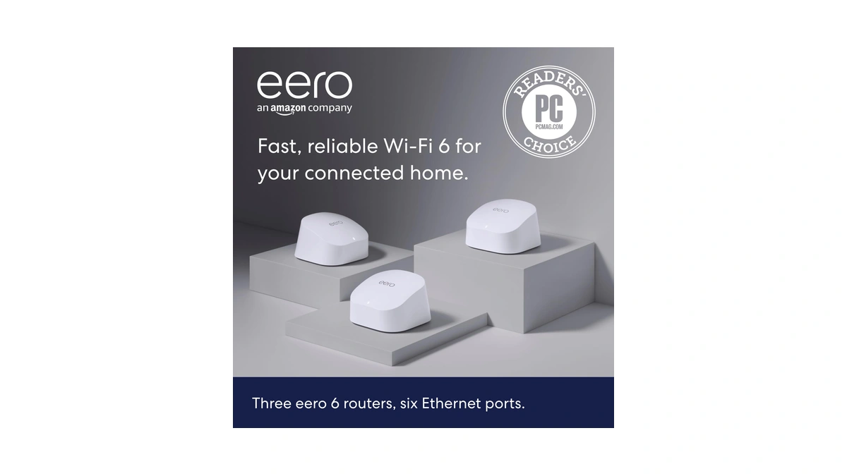 Amazon Eero 6 Mesh Wifi System - Supports Speeds Up