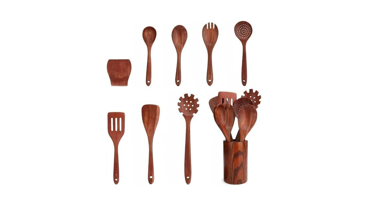 Wooden Cooking Utensils Set,wooden Spoons For Cooking,16-piece Wooden Cookware Set