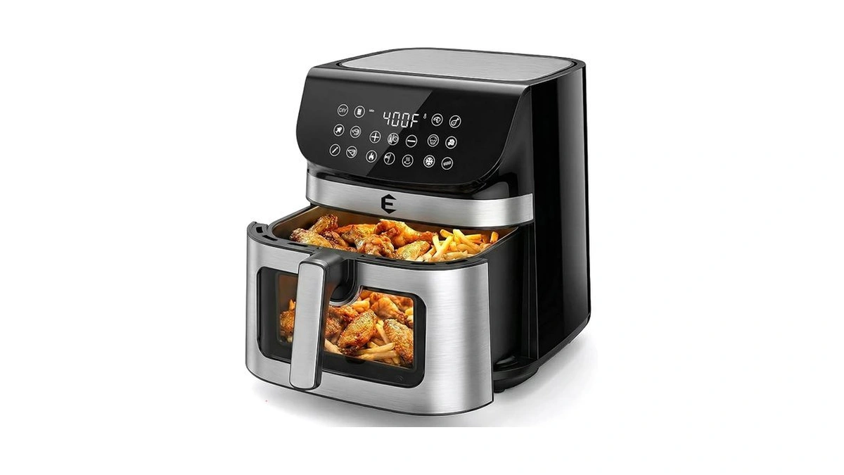 9.5qt Large Air Fryer Oven, 12 Digital Preset Airfryer Toaster