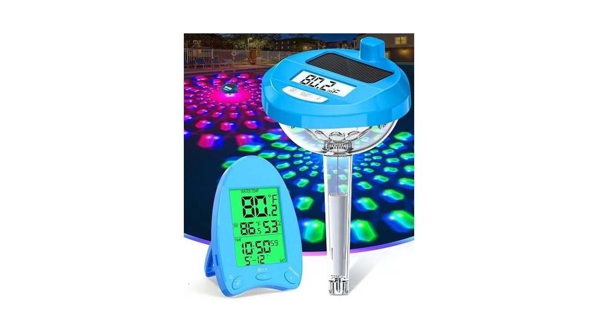 Luxblue Solar Pool Thermometer Wireless - 650ft Transmission | Pool