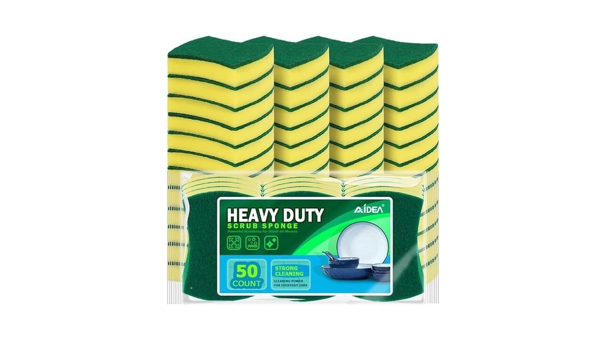 Aidea Sponges Kitchen, 50 Pack Heavy Duty Dish Sponge, Cleaning