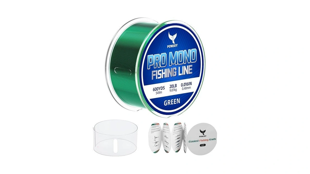 Powjoy Green Monofilament Fishing Line 20lb 600 Yards - Nylon