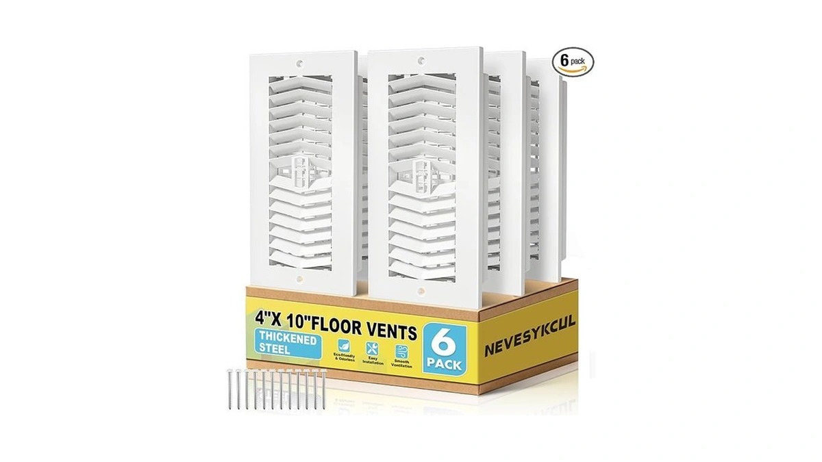 4x10 Vent Cover 6-pack Heavy Duty Floor Register For Home,