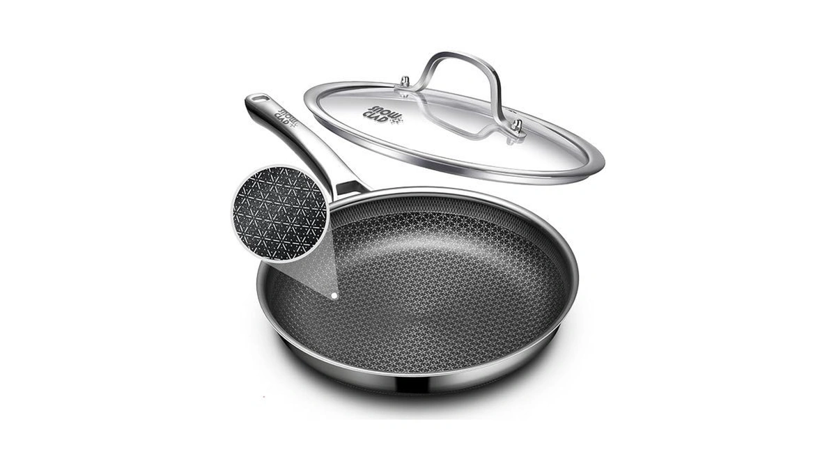 Oatofp Non Stick Frying Pans 12 Inch, Hybrid Improved Version