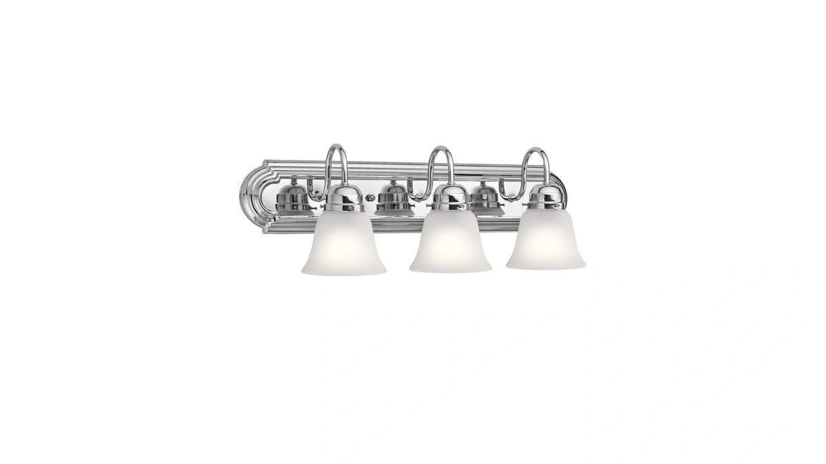 Kichler 24" 3-light Vanity Bath Light In Chrome, Modern Bathroom
