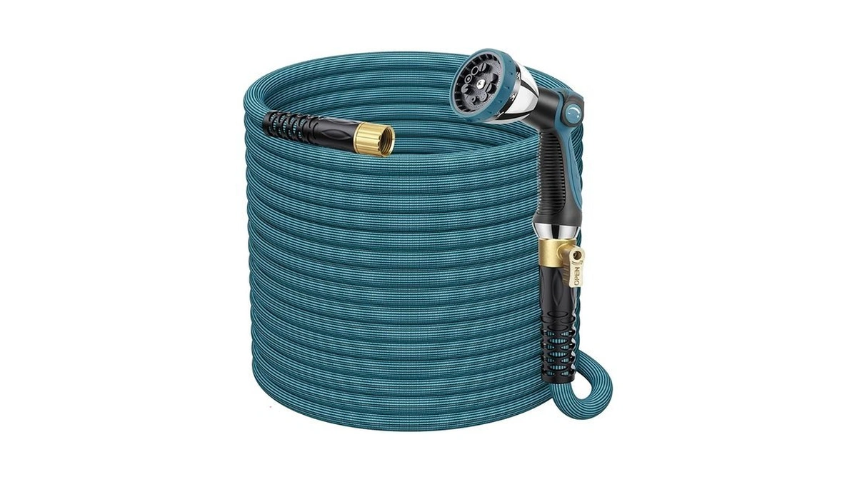 Flexisolve Garden Hose 25 Ft, Non-expandable Lightweight Water Hose, 360°