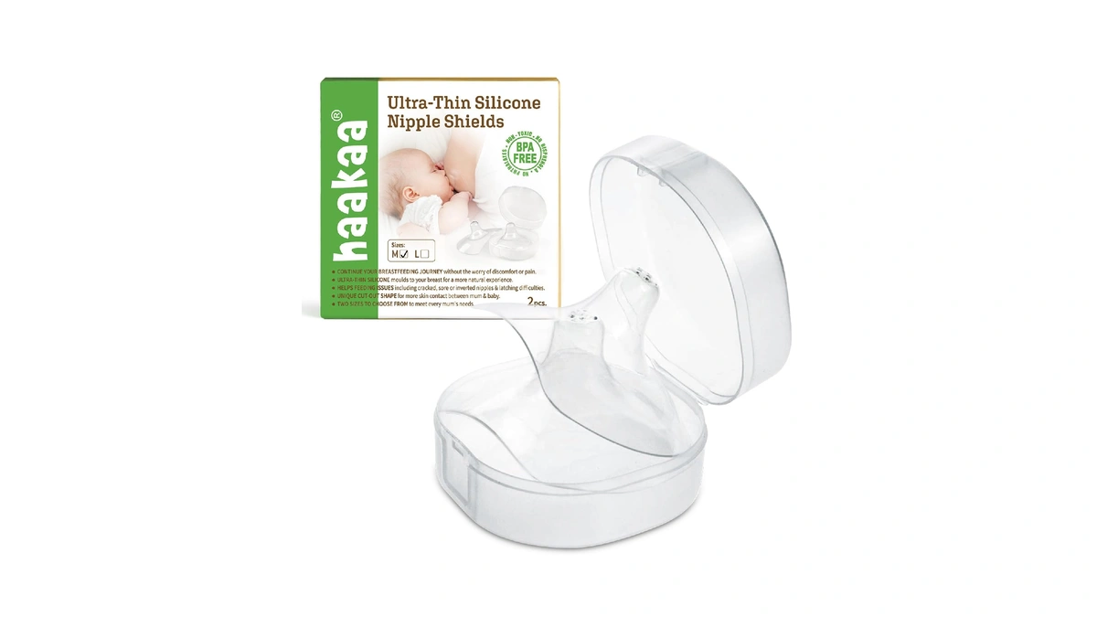 Haakaa Nippleshield Silicone Nipple Shields For Breastfeeding With Carry Case