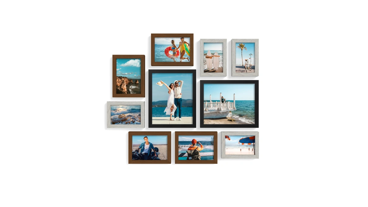 Decoruhome Picture Frames Collage Wall Decor For Photo Gallery Display,
