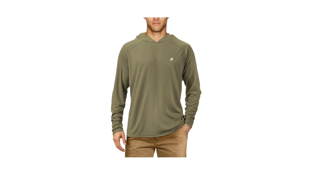 Roadbox Men's Upf 50+ Sun Protection Hoodie Shirt Outdoor Uv