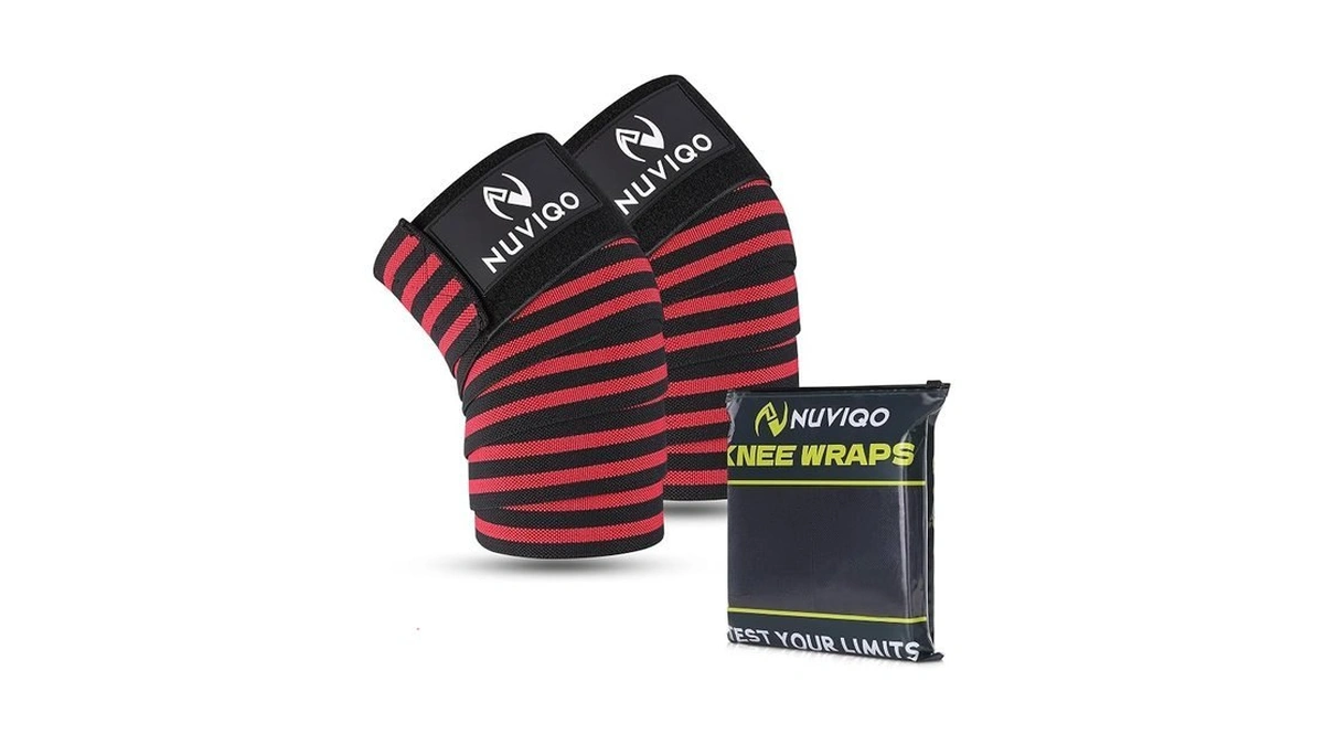 Nuviqo Knee Wraps (pair) For Weightlifting β 78 Inch Maximum