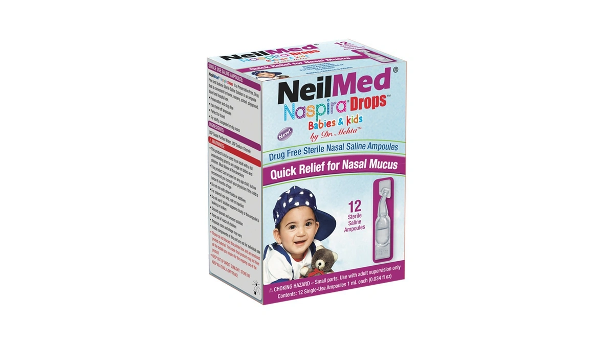 Neilmed Naspira Drops - Easy Twist-off 12ct Ampoules, (packaging May