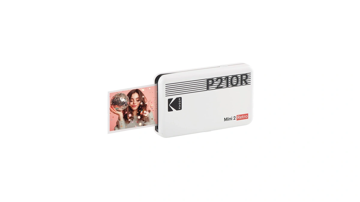 Kodak Mini 2 Retro 2x3 Portable Photo Printer, 8 Sheets,