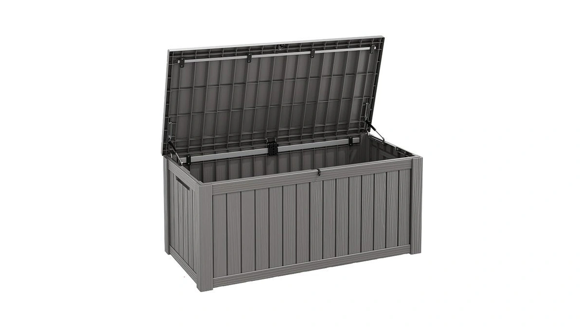 Fancyango 150 Gallon Outdoor Deck Box Waterproof, Large Storage Box