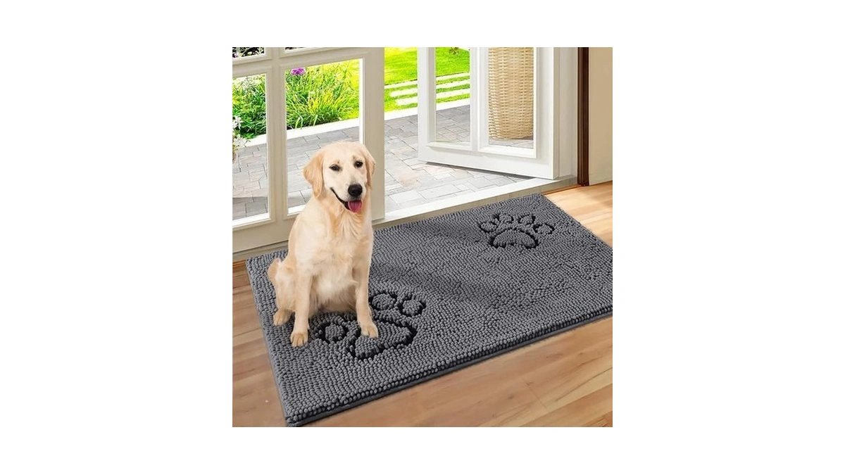 Homeideas Doormat Indoor Entrance, 36"x24", Absorbent Washable Non Slip Muddy