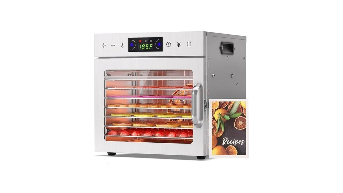 Hoperan Food Dehydrator Machine With 8 Stainless Steel Trays –