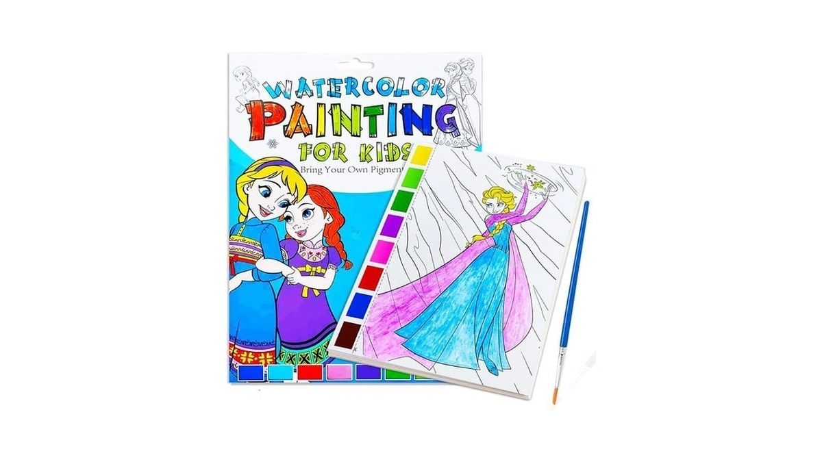 Jzilu Watercolor Coloring Book For Kids, Paint With Water- Magic