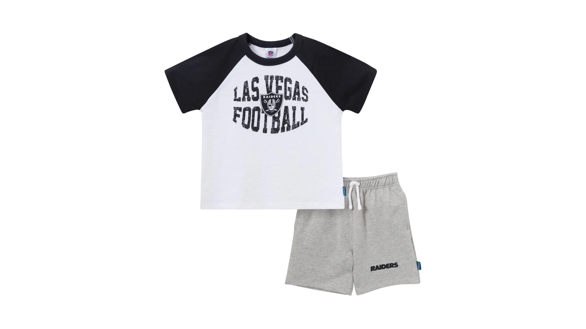 Gerber Geber Unisex Baby Nflteam T-shirt And Shorts Set, Raiders,