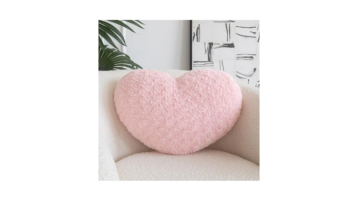 Zcnyclam Heart Pillow, Soft Heart Shaped Pillow With Room Decorative