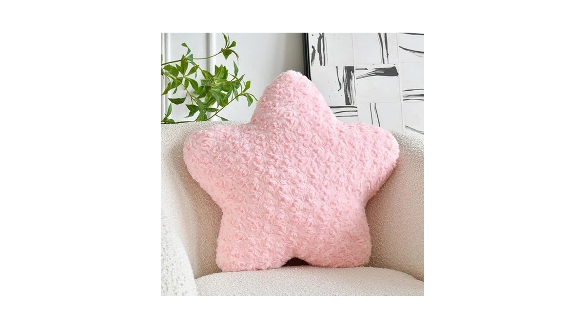 Zcnyclam Star Pillow, 19.7" Star Shaped Plush Pillow For Couch