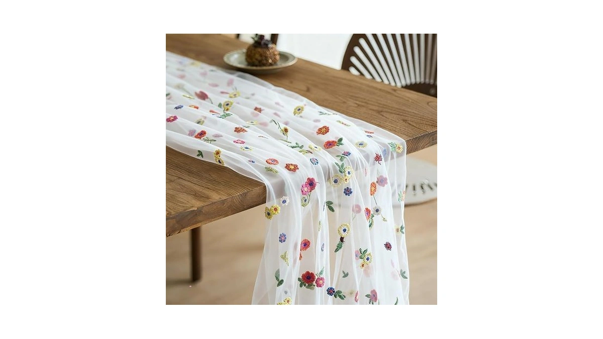 Ivory Embroidery Table Runners