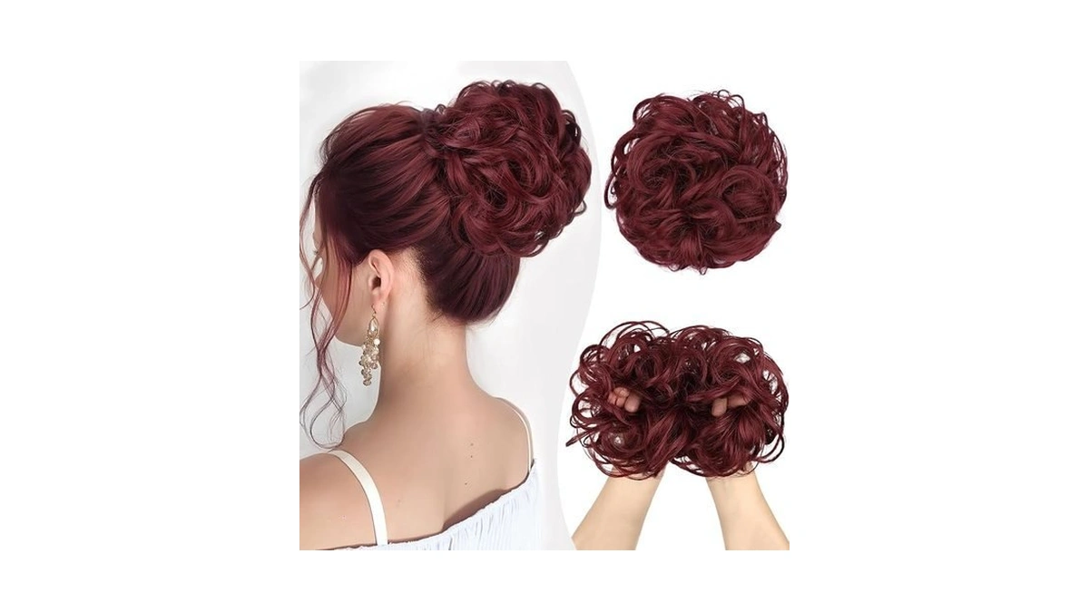 Hmd Messy Bun Hair Piece Curly Hair Bun For Women