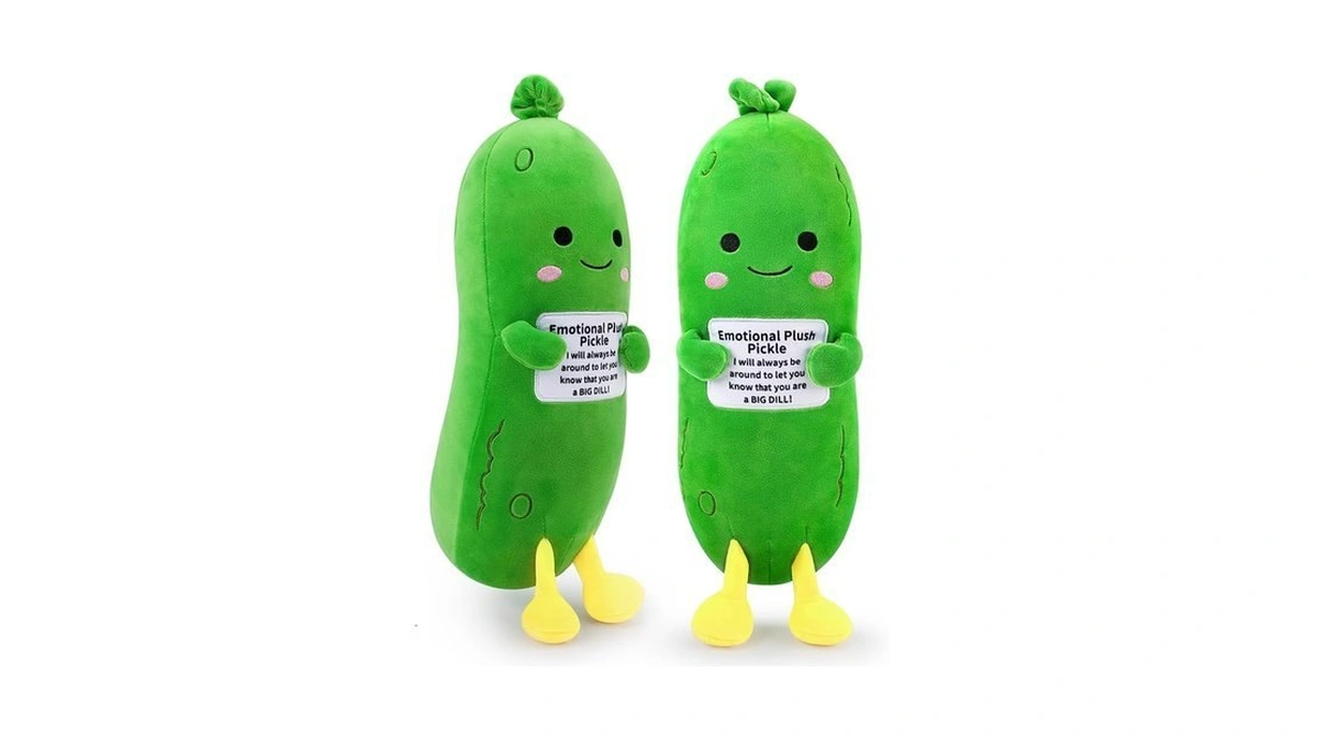 Sprinqdawin Emotional Plush Pickle,pickle Stuffed Animal-20” Plushies Cucumber Stuffed Animal